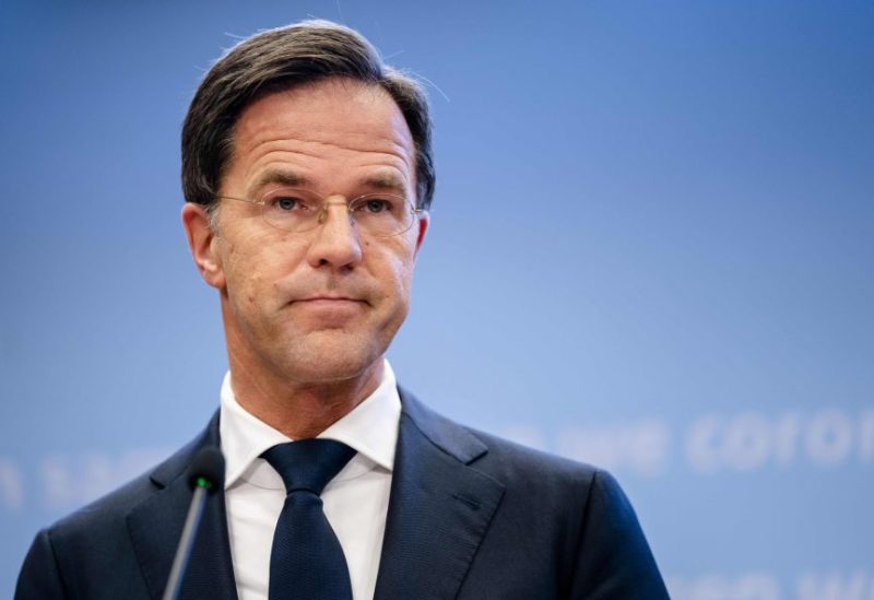 Dutch Prime Minister Mark Rutte gives a press conference on the COVID-19 situation in The Hague, Netherlands, Nov. 3, 2020. (AFP Photo)
