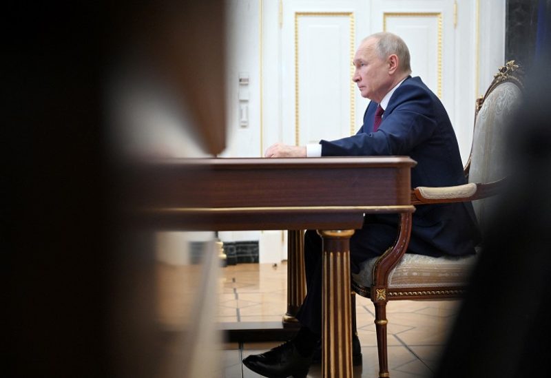Russian President Vladimir Putin chairs a meeting with members of the government, via video link at the Kremlin in Moscow, Russia July 4, 2023. Sputnik/Alexander Kazakov/Kremlin via REUTERS ATTENTION EDITORS - THIS IMAGE WAS PROVIDED BY A THIRD PARTY