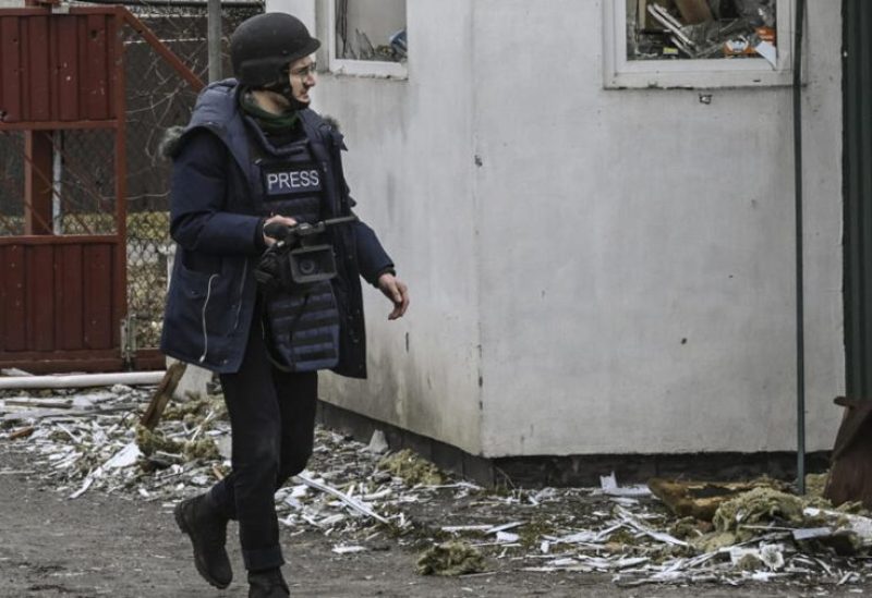 Arman was killed by a rocket strike as he reported with AFP colleagues from Ukrainian positions in Chasiv Yar on May 9, 2023. © Aris Messinis, AFP