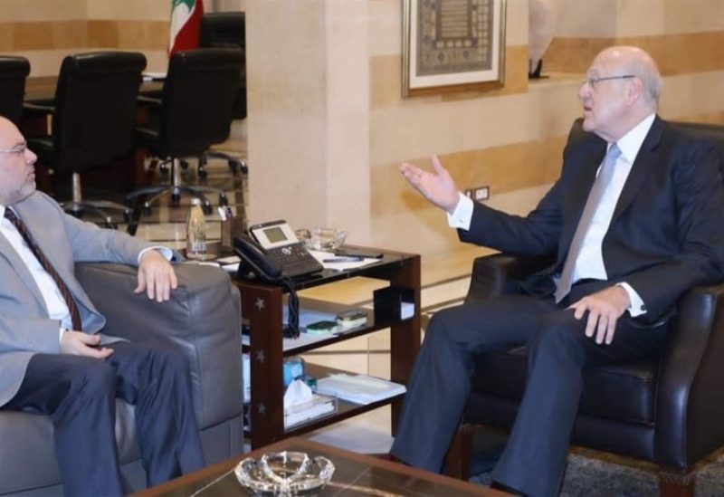 Caretaker Prime Minister Najib Mikati, and Caretaker Minister of Health Firas Al-Abiad, following up on the recent outbreak of COVID-19 in Lebanon.