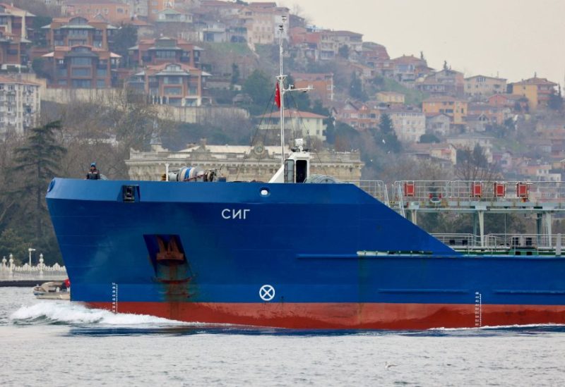 Russian-flagged SIG tanker transits Bosphorus in Istanbul, Turkey March 31, 2022. REUTERS/Yoruk Isik