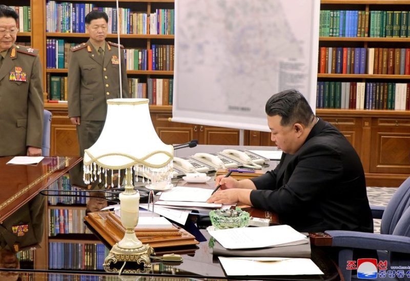 North Korean leader Kim Jong Un attends the 7th enlarged meeting of the 8th Central Military Commission of the Workers' Party of Korea at the headquarters building of the Central Committee of the Workers' Party of Korea in Pyongyang, North Korea, August 9, 2023. KCNA via REUTERS
