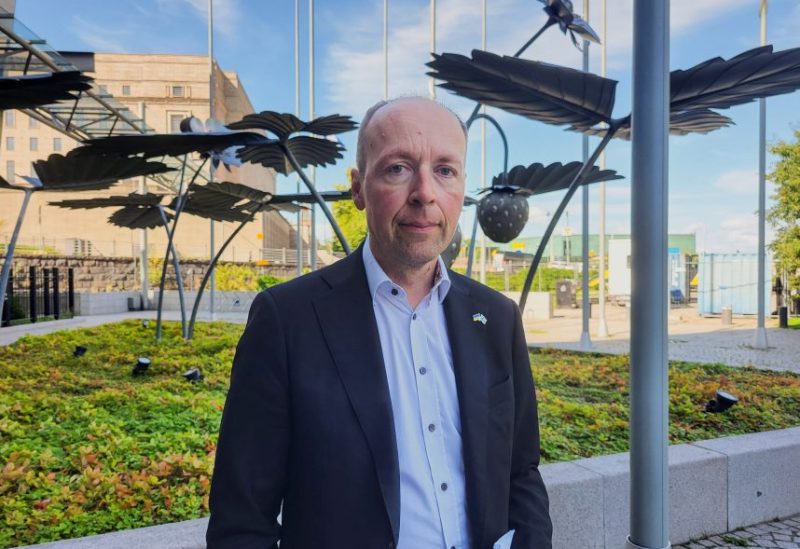 The speaker of Finland's Parliament Jussi Halla-aho stands outside the Finnish Parliament Annex, in Helsinki, Finland, August 9, 2023. REUTERS/Anne Kauranen