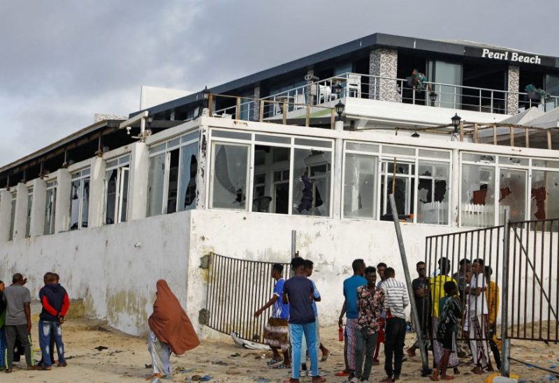 Residents gather outside the Pearl Beach Restaurant following an attack by Al Shabaab militants at the Liido beach in Mogadishu, Somalia June 10, 2023. REUTERS/Feisal Omar/File Photo