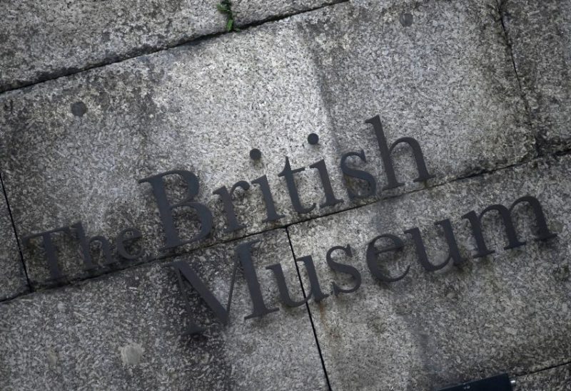 A sign for the British Museum which houses the Parthenon sculptures is seen in London, Britain, January 25, 2023. REUTERS/Toby Melville/File Photo