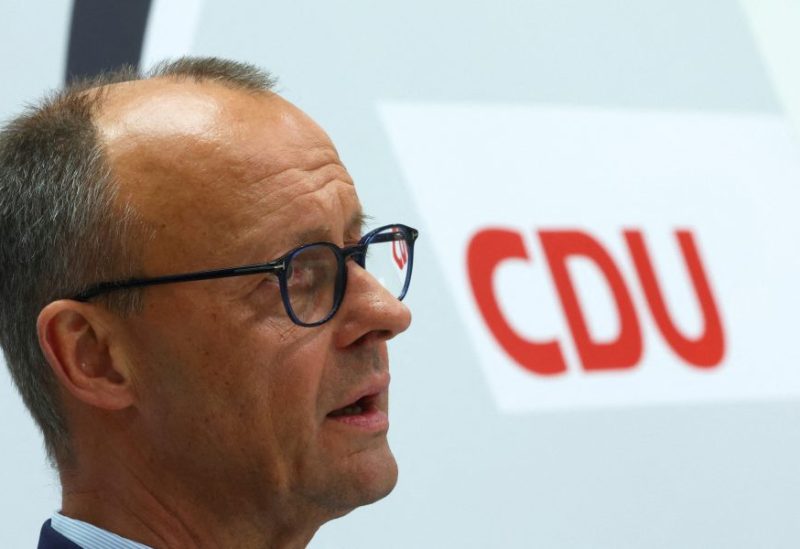 CDU party leader Friedrich Merz attends a press conference following Bremen's state elections, in Berlin, Germany May 15, 2023. REUTERS/Fabrizio Bensch/File Photo