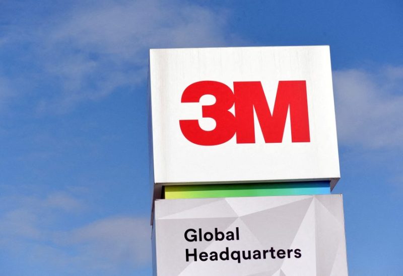 The 3M logo is seen at its global headquarters in Maplewood, Minnesota, U.S. on March 4, 2020. REUTERS/Nicholas Pfosi/File Photo