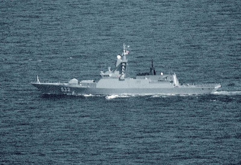 A handout image shows Russian corvette Boikiy at sea, on an undisclosed date. Britain's Royal Navy said in a statement on August 31 that its warships and patrol aircraft tracked a series of Russian vessels close to its waters in what it called "a concerted monitoring operation". Royal Navy/Handout via REUTERS