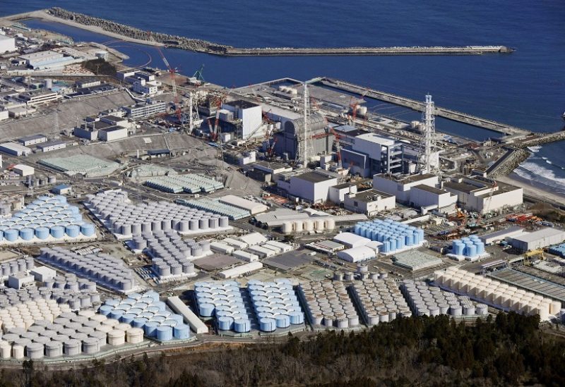 An aerial view shows the storage tanks for treated water at the tsunami-crippled Fukushima Daiichi nuclear power plant in Okuma town, Fukushima prefecture, Japan February 13, 2021, in this photo taken by Kyodo. Picture taken February 13, 2021. Kyodo/via REUTERS ATTENTION EDITORS - THIS IMAGE WAS PROVIDED BY A THIRD PARTY. MANDATORY CREDIT. JAPAN OUT. NO COMMERCIAL OR EDITORIAL SALES IN JAPAN/File Photo/File Photo