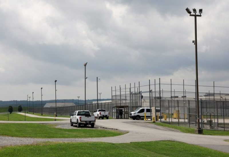 A detainee transport van exits the Moshannon Valley Processing Center, a former prison repurposed as an immigration detention facility operated by the GEO Group under contract with the U.S. Immigration and Customs Enforcement, in Philipsburg, Pennsylvania, U.S. July 27, 2023