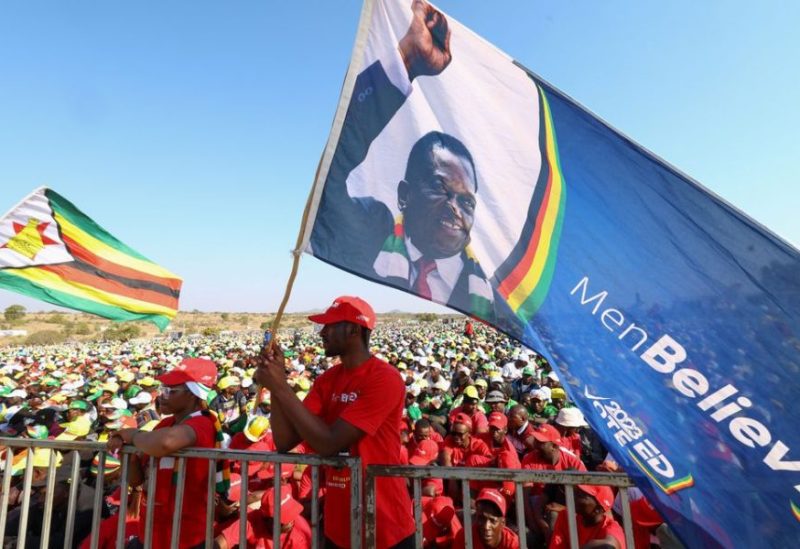 Supporters of President Emmerson Mnangagwa's ruling ZANU-PF party attend the party's last rally in Shurugwi, located in the Midlands Province of Zimbabwe, August 19, 2023. REUTERS