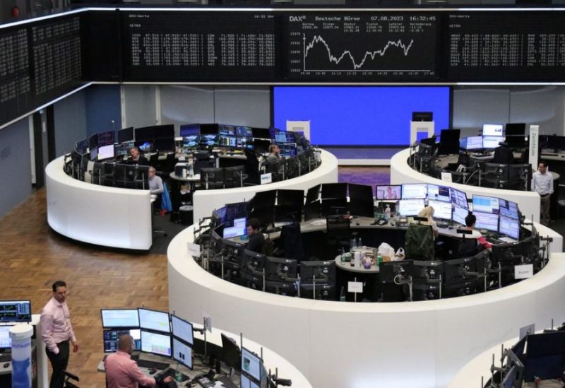 The German share price index DAX graph is pictured at the stock exchange in Frankfurt, Germany, August 7, 2023. REUTERS