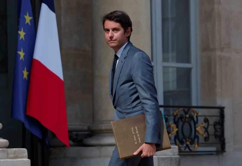 Newly appointed French Education Minister Gabriel Attal arrives to attend the weekly cabinet meeting, after a government reshuffle, at the Elysee Palace in Paris, France, July 21, 2023. REUTERS