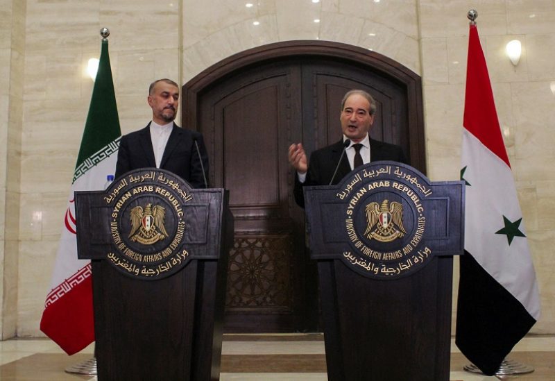 Syrian Foreign Minister Faisal Mekdad speaks during a joint news conference with Iranian Foreign Minister Hossein Amirabdollahian in Damascus, Syria August 30, 2023. REUTERS/Firas Makdesi