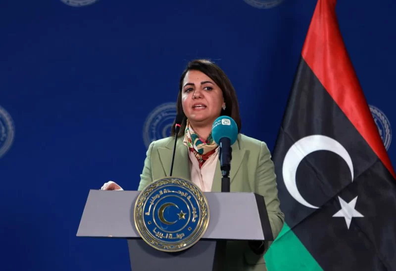 Libyan Foreign Minister Najla el-Mangoush speaks during a news conference with EU's head of foreign policy Josep Borell (not seen), in Tripoli, Libya September 8, 2021. REUTERS