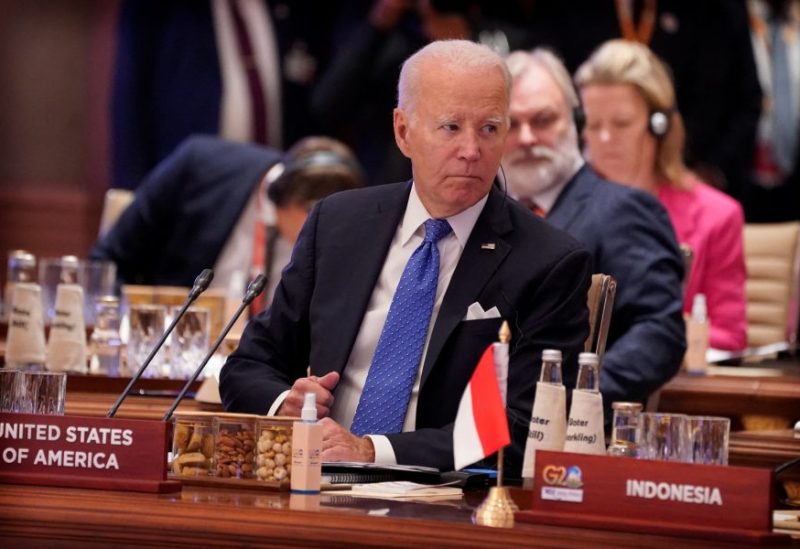 U.S. President Joe Biden listens to the opening remarks of Indian Prime Minister Narendra Modi during the first session of the G20 Summit, in New Delhi, India, Saturday, Sept. 9, 2023. Evan Vucci/Pool via REUTERS