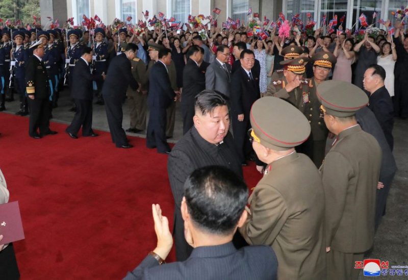North Korean leader Kim Jong Un, accompanied by government officials, departs Pyongyang, North Korea, to visit Russia, September 10, 2023, in this image released by North Korea's Korean Central News Agency on September 12, 2023. KCNA via REUTERS