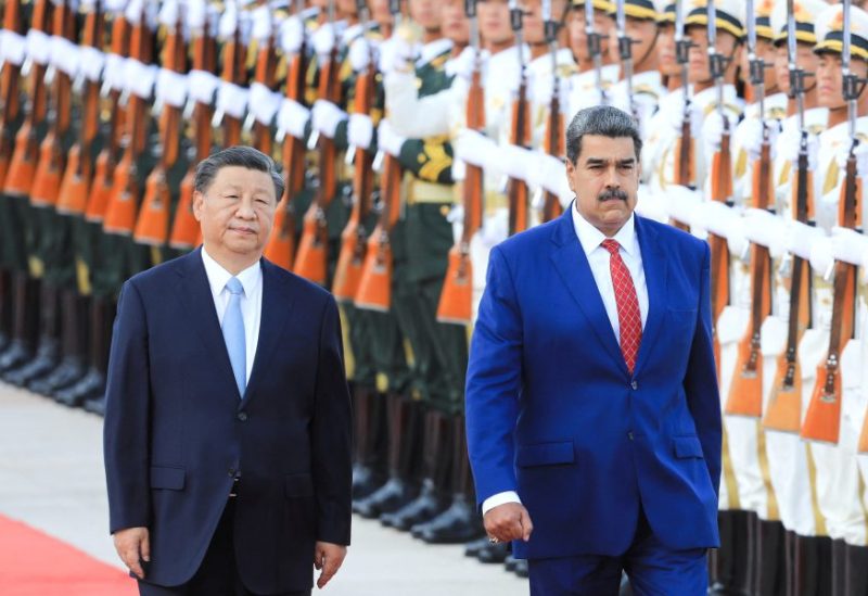 China's President Xi Jinping and Venezuela's President Nicolas Maduro take part in a welcoming ceremony at the Great Hall of the People, in Beijing, China September 13, 2023. Miraflores Palace/Handout via REUTERS