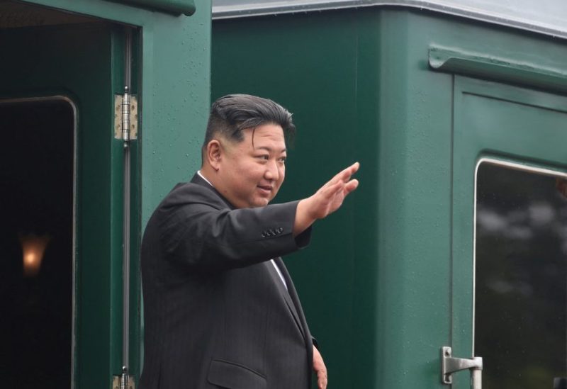 North Korean leader Kim Jong Un waves as he boards his train at a railway station in the town of Artyom outside Vladivostok in the Primorsky region, Russia, September 17, 2023. Government of Russia's Primorsky Krai/Handout via REUTERS/File Photo