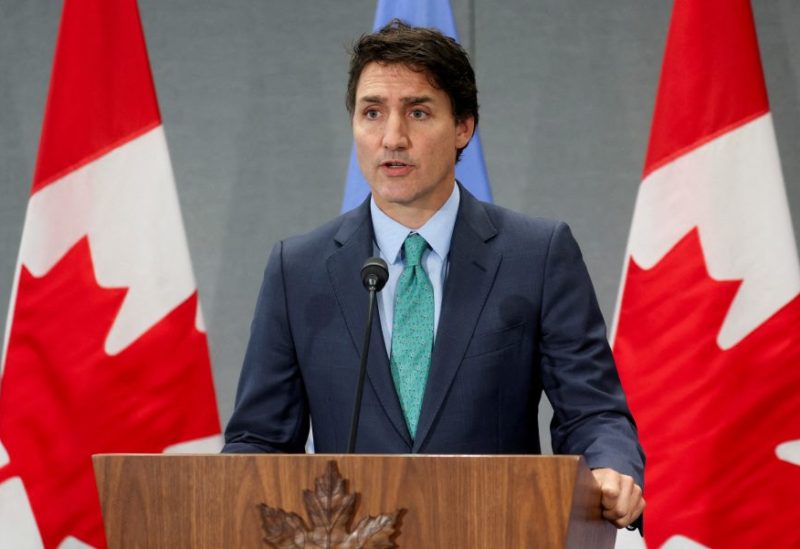 Canadian Prime Minister Justin Trudeau holds a press conference on the sidelines of the UNGA in New York, U.S., September 21, 2023 as tensions escalate following Canada's announcement that it was "actively pursuing credible allegations" linking Indian government agents to the murder of a Sikh separatist leader in June. REUTERS/Mike Segar