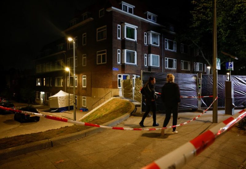 A general view shows the house of a victim of a shooting in Rotterdam, Netherlands, September 28, 2023. REUTERS