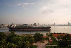 A tanker leaves Havana's bay, Cuba, September 9, 2023. REUTERS/Alexandre Meneghini/File Photo