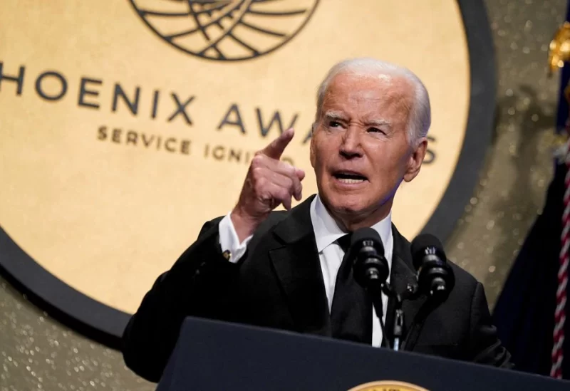 U.S. President Joe Biden delivers remarks during the Congressional Black Caucus Foundation Phoenix Awards Dinner at the Walter E. Washington Convention Center in Washington, U.S., September 23, 2023. REUTERS