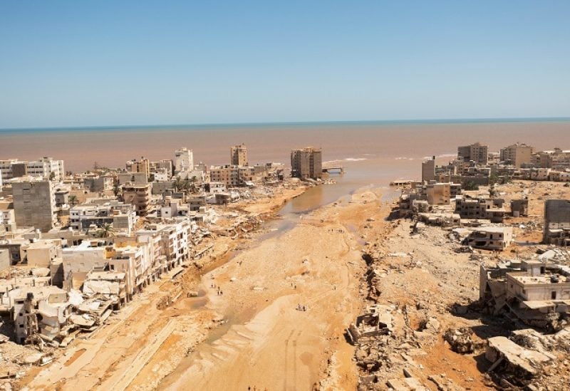 Aerial view of Derna city, in the aftermath of the floods in Derna, Libya September 14, 2023. REUTERS/Ayman Al-Sahili