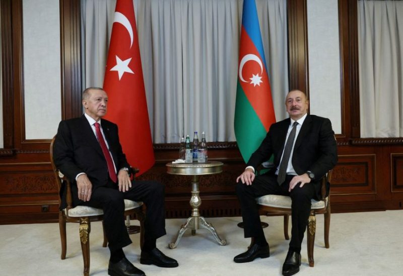 Turkish President Tayyip Erdogan and Azerbaijani President Ilham Aliyev meet in Nakhchivan, Azerbaijan September 25, 2023