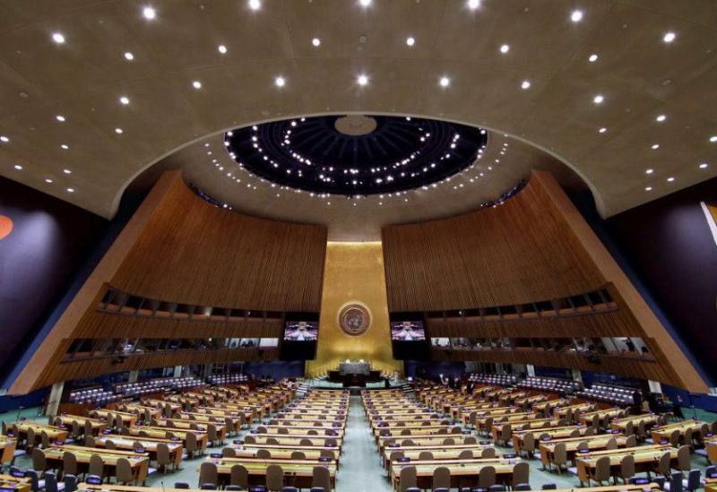 The UN General Assembly Hall is empty before the start of the SDG Moment event as part of the UN General Assembly 76th session General Debate at United Nations Headquarters, in New York, U.S., September 20, 2021. John Angelillo/Pool via REUTERS