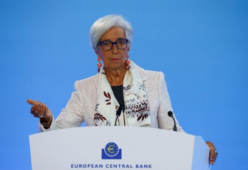 European Central Bank (ECB) President Christine Lagarde speaks to the media following the Governing Council's monetary policy meeting at the ECB headquarters in Frankfurt, Germany, July 27, 2023. REUTERS