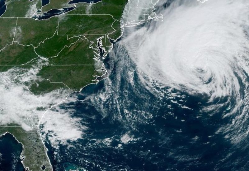 A composite image shows Hurricane Lee churning towards New England and Eastern Canada, September 15, 2023. National Oceanic and Atmospheric Administration (NOAA)/Handout REUTERS THIS IMAGE HAS BEEN SUPPLIED BY A THIRD PARTY.