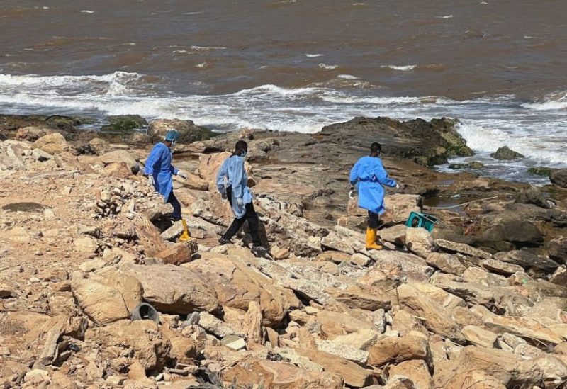 Rescuers search for dead bodies at a beach, in the aftermath of the floods in Derna, Libya September 16, 2023. REUTERS