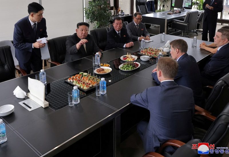 North Korean leader Kim Jong Un tours Vladivostok where he visited various locations, including Far Eastern Federal University, Primorsky Aquarium, and Arnika Bio-Feed Mill, during his visit to Russia September 17, 2023, in this picture released by the Korean Central News Agency on September 18, 2023. KCNA via REUTERS ATTENTION EDITORS - THIS IMAGE WAS PROVIDED BY A THIRD PARTY. REUTERS IS UNABLE TO INDEPENDENTLY VERIFY THIS IMAGE. NO THIRD PARTY SALES. SOUTH KOREA OUT. NO COMMERCIAL OR EDITORIAL SALES IN SOUTH KOREA. REFILE - CORRECTING COUNTRY FROM NORTH KOREA TO RUSSIA, AND CORRECTING NAME OF AQUARIUM AND BIO-FEED MILL