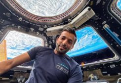 UAE astronaut Sultan al-Neyadi posts a selfie from space. (Twitter)