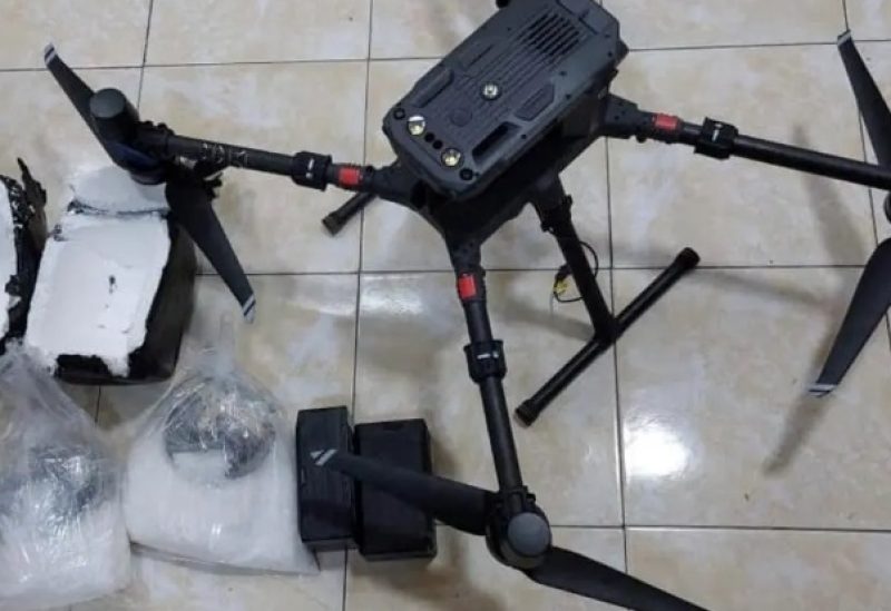 A picture released by the Jordanian Armed Forces website shows what it said is a drone carrying drugs from Syria that the Jordanian army intercepted and downed on Jordan's side of the border, Jordan July 24, 2023. (Reuters)