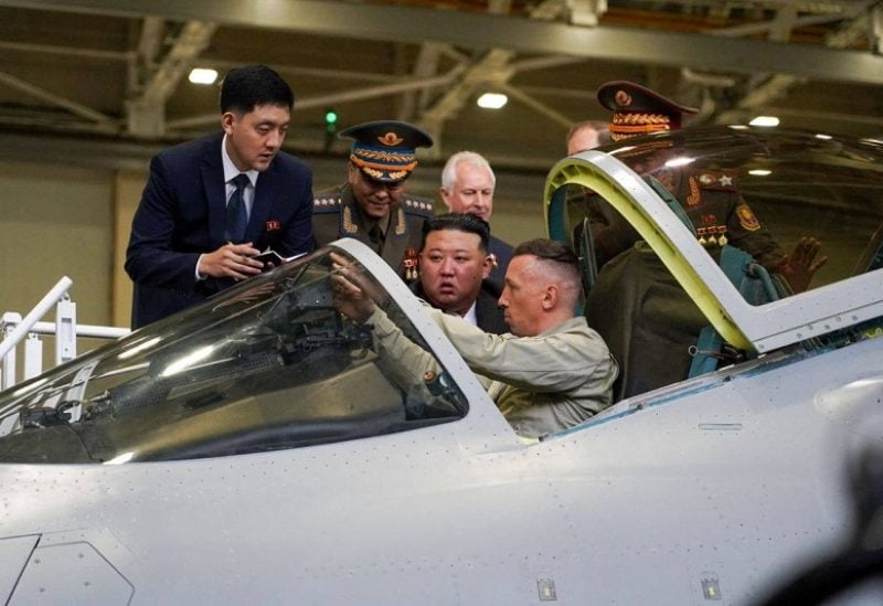 North Korean leader Kim Jong Un visits an aircraft manufacturing plant in the city of Komsomolsk-on-Amur in the Khabarovsk region, Russia, September 15, 2023. Courtesy Governor of Russia's Khabarovsk Krai Mikhail Degtyarev Telegram Channel via REUTERS ATTENTION EDITORS - THIS IMAGE WAS PROVIDED BY A THIRD PARTY. NO RESALES. NO ARCHIVES. MANDATORY CREDIT