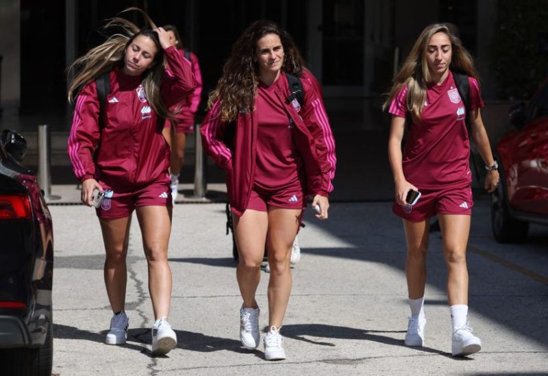 Soccer Football - Spain women's soccer team leave their hotel - Hotel Madrid Alameda Aeropuerto, Madrid, Spain - September 19, 2023