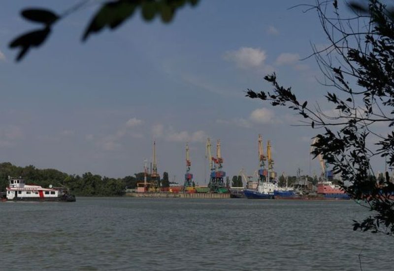 The port of Izmail seen from Plauru, Romania, September 5, 2023. REUTERS/Andreea Campeanu/File Photo