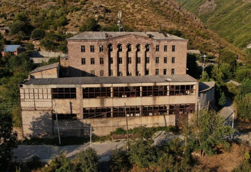 A view shows the building of a disused textile factory, which houses the Abastan creative space and shelter for artists and other emigrates from various countries, including Russia, Iran and Ukraine, whose lives have been turned upside down by war or political turmoil, in the town of Tumanyan, Armenia August 31, 2023. REUTERS
