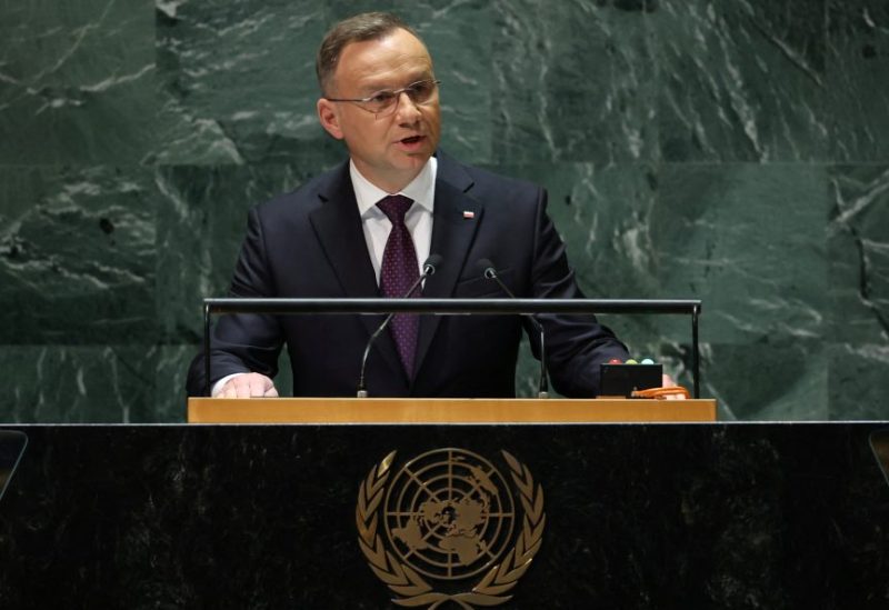 Poland's President Andrzej Duda addresses the 78th Session of the U.N. General Assembly in New York City, U.S., September 19, 2023. REUTERS/Mike Segar