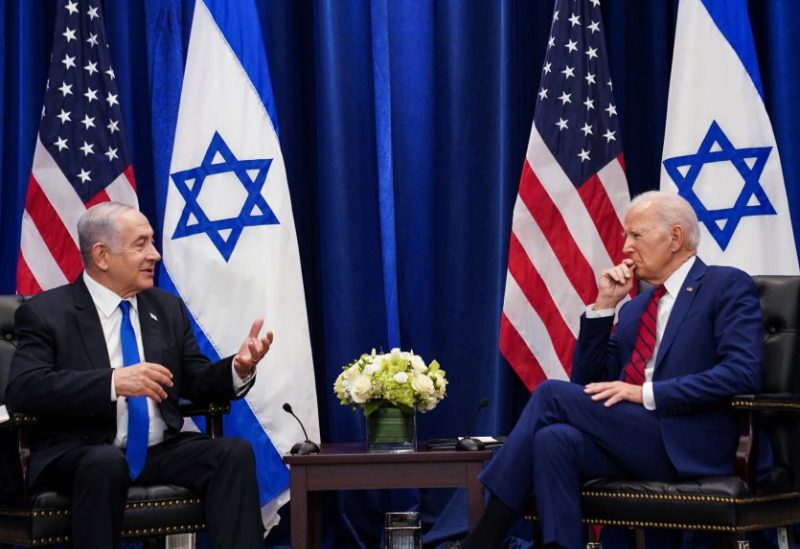U.S. President Joe Biden listens to Israeli Prime Minister Benjamin Netanyahu during a bilateral meeting on the sidelines of the 78th U.N. General Assembly in New York City, U.S., September 20, 2023. REUTERS/Kevin Lamarque/File Photo