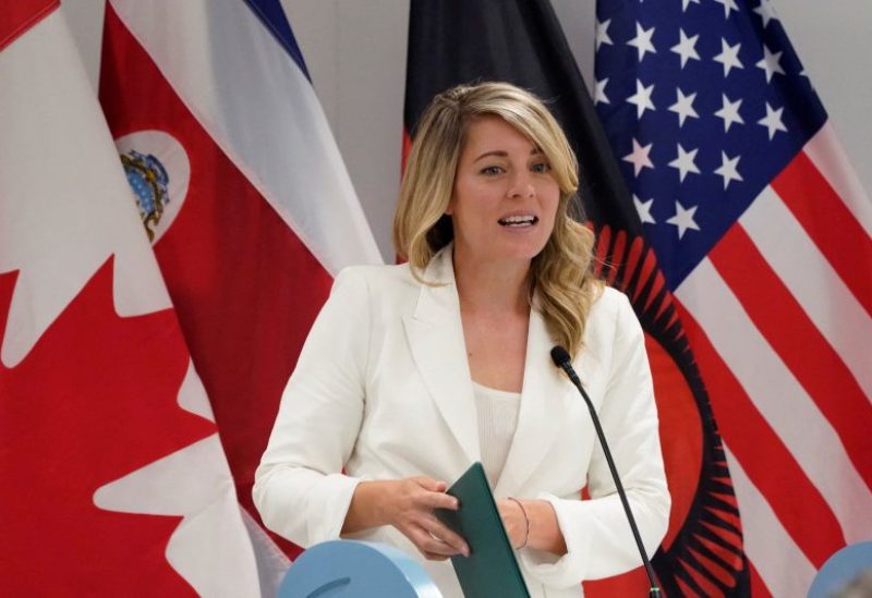 Canadian Foreign Minister Melanie Joly speaks at the High-Level Dialogue on the Declaration Against Arbitrary Detention in State-to-State Relations, in New York City, September 20, 2023, on the sidelines of the 78th United Nations General Assembly. TIMOTHY A. CLARY/Pool via REUTERS