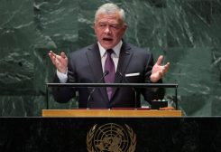 Jordan's King Abdullah II addresses the 78th Session of the U.N. General Assembly in New York City, U.S., September 19, 2023. REUTERS/Mike Segar/File Photo