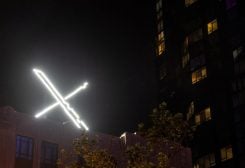 'X' logo is seen on the top of the headquarters of the messaging platform X, formerly known as Twitter, in downtown San Francisco, California, U.S., July 30, 2023. REUTERS/Carlos Barria/File Photo