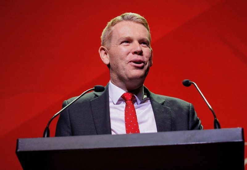 Prime Minister and Labour Party Leader Chris Hipkins speaks at the New Zealand Labour Party's election campaign launch event in Auckland, New Zealand, September 2, 2023. REUTERS/David Rowland/File Photo