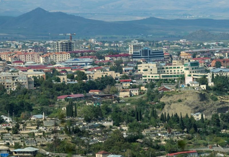 A view shows Stepanakert city, known as Khankendi by Azerbaijan, following a military operation conducted by Azeri armed forces and a further mass exodus of ethnic Armenians from the region of Nagorno-Karabakh, October 2, 2023. REUTERS/Aziz Karimov