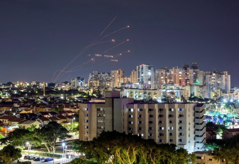 Israel's Iron Dome anti-missile system intercepts rockets launched from the Gaza Strip, as seen from Ashkelon in southern Israel October 7, 2023. REUTERS/Amir Cohen