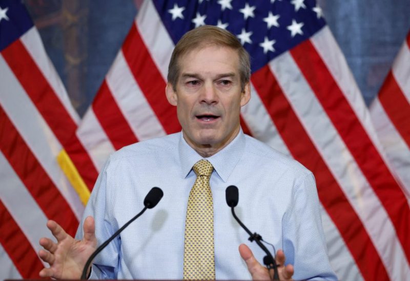 U.S. Rep. Jim Jordan (R-OH) speaks to reporters during an early morning press conference about his continuing bid to become the next Speaker of the House of Representatives at the U.S. Capitol in Washington, U.S., October 20, 2023. REUTERS/Jonathan Ernst