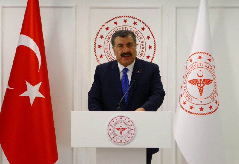 Turkish Health Minister Fahrettin Koca speaks during a news conference in Ankara, Turkey, January 24, 2020. REUTERS/Cagla Durak/File Photo